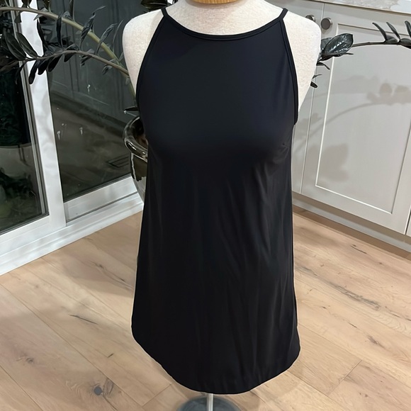 NWOT black Figs Rea sleeveless jersey sundress with tie at back neckline. - Picture 3 of 8